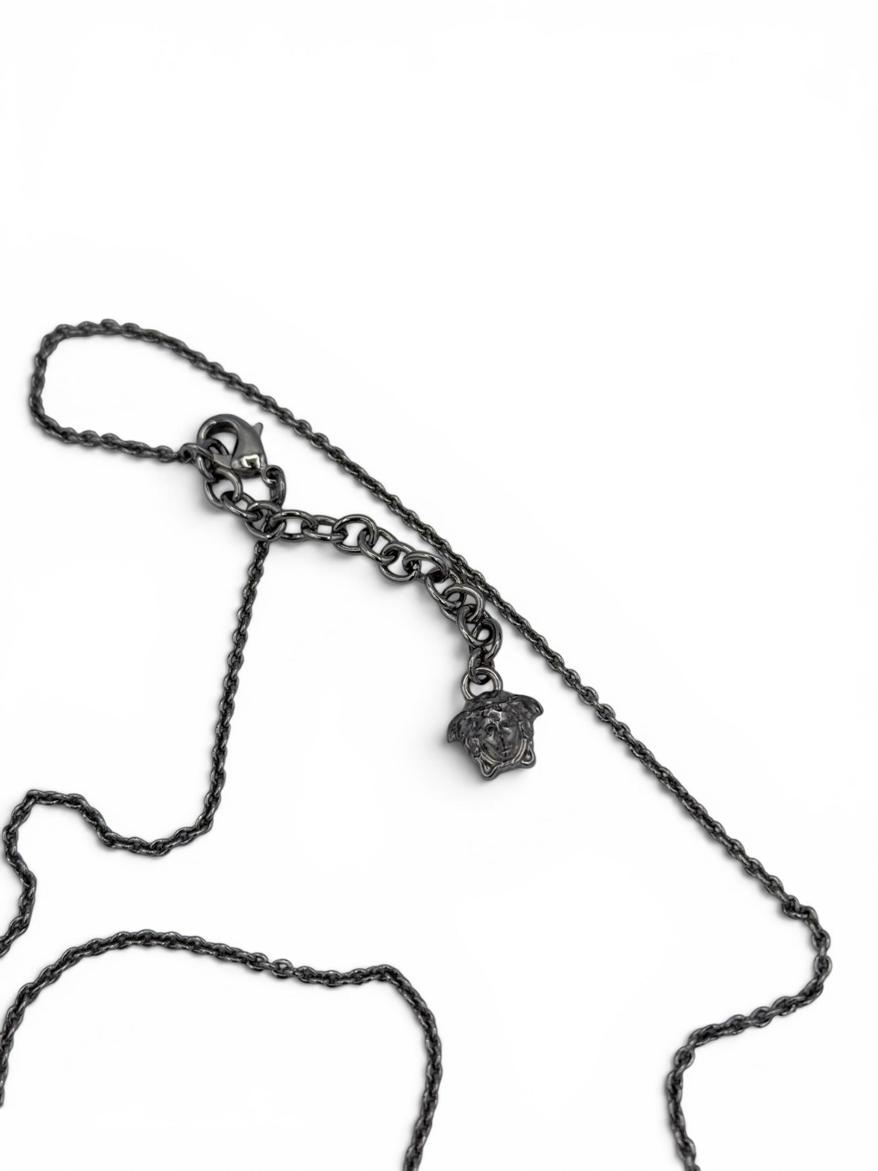 Versace Medusa necklace silver tone