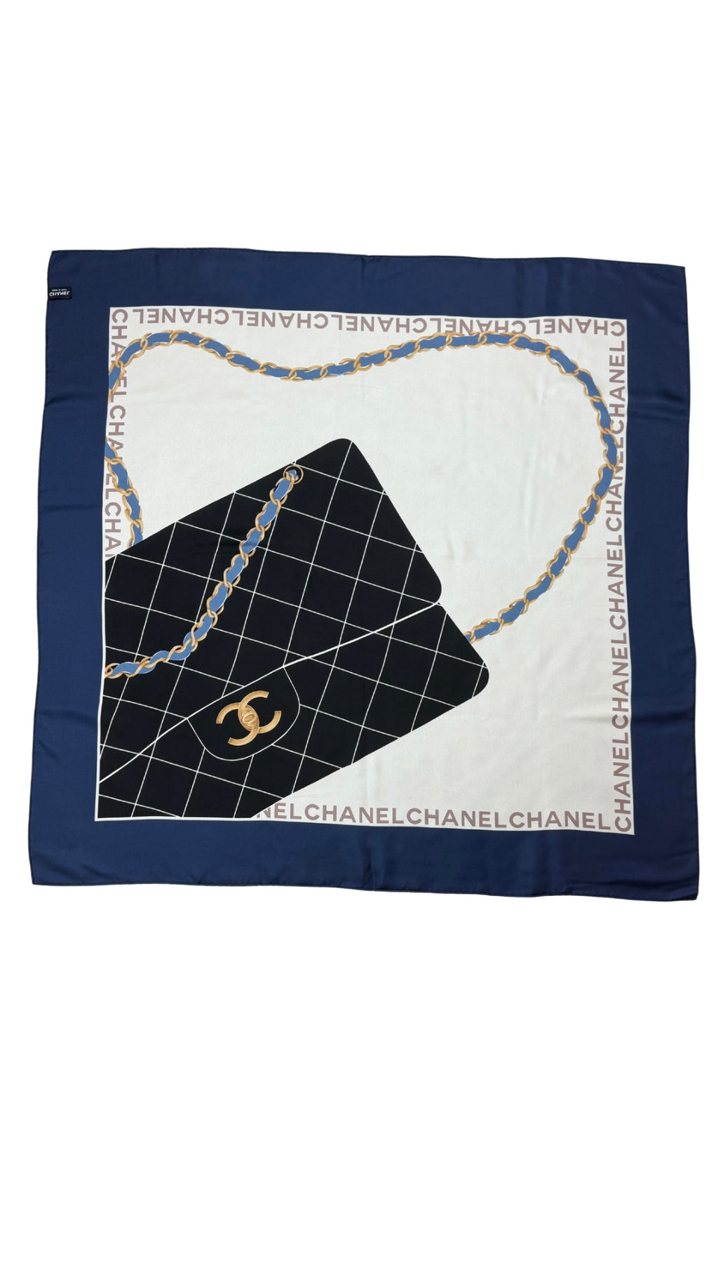 Chanel silk scarf LUXVINTAGE-LISBON