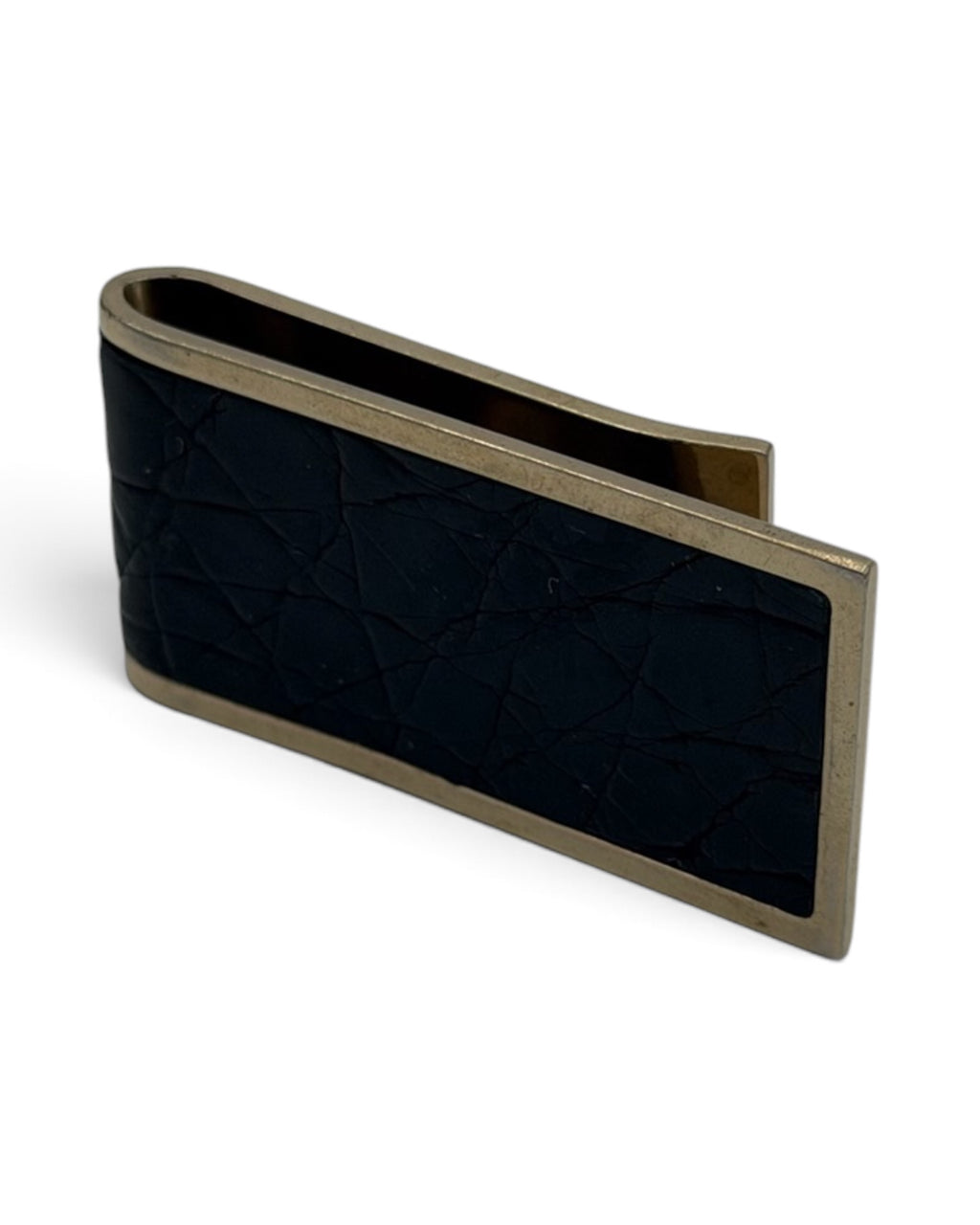 Gucci Crocodile-Embossed Leather Money Clip – Gold-Tone