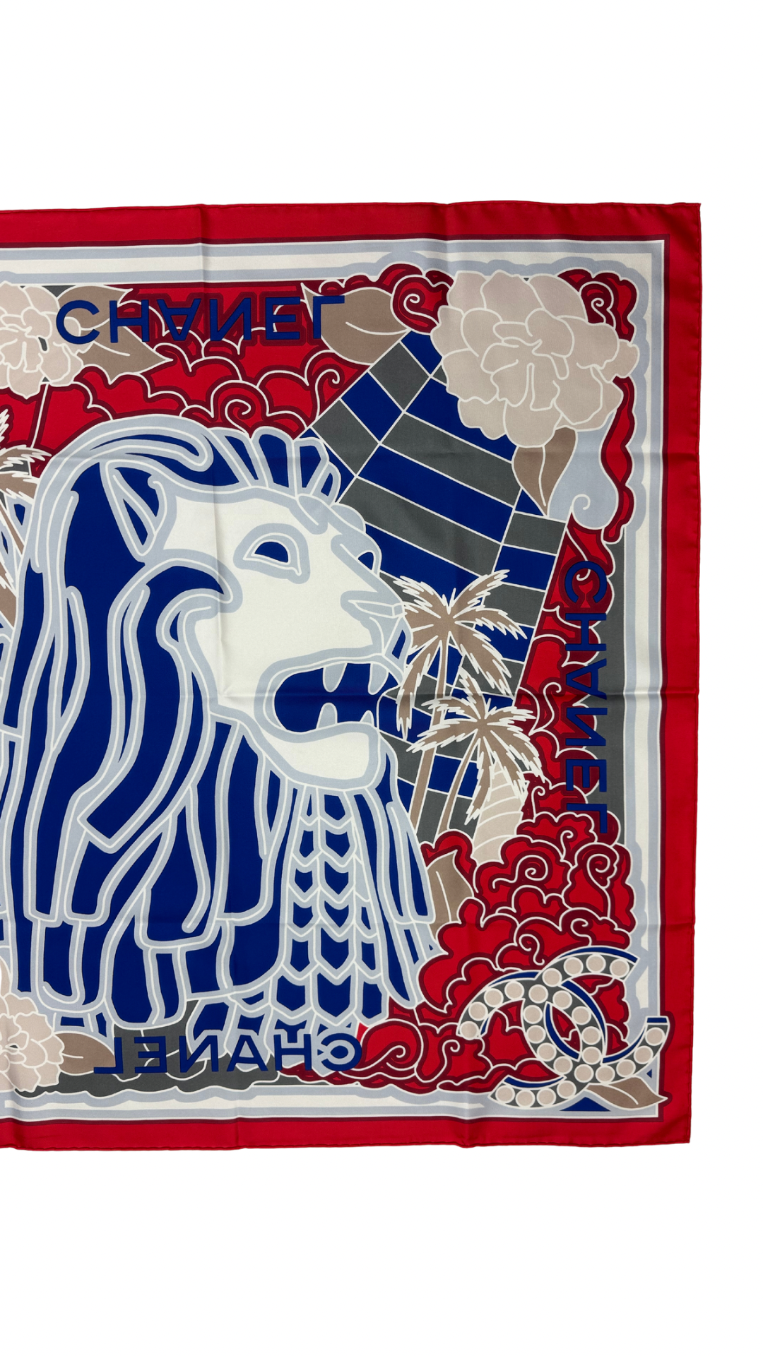 Chanel silk scarf LUXVINTAGE-LISBON