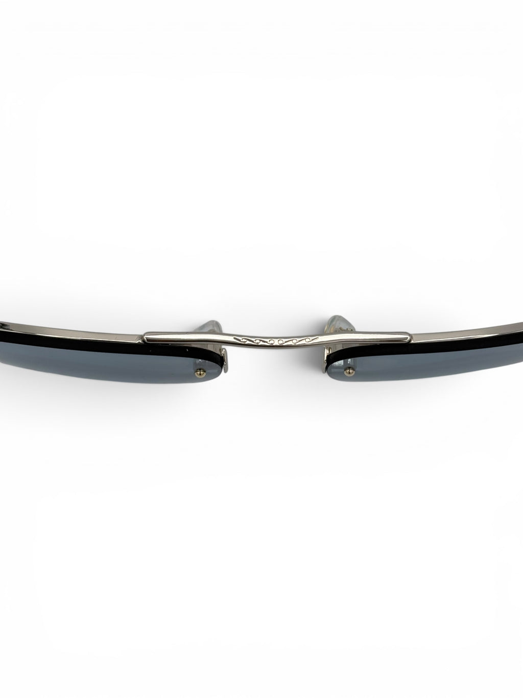 Montblanc silver-light blue sunglasses