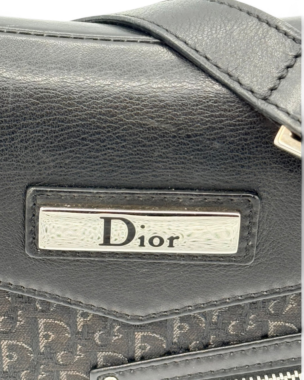 Mala de ombro Christian Dior Vintage Oblique Canvas Baguette