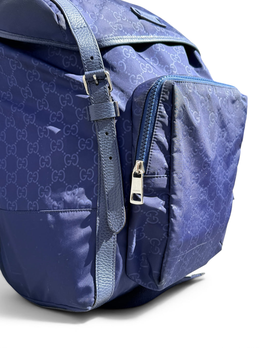 Gucci GG Nylon Backpack – Navy Blue