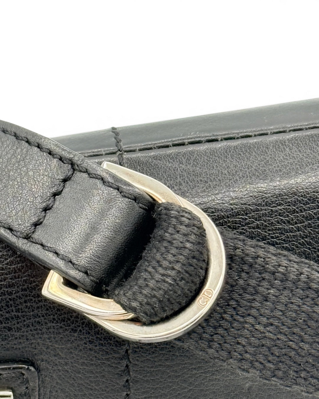 Mala de ombro Christian Dior Vintage Oblique Canvas Baguette