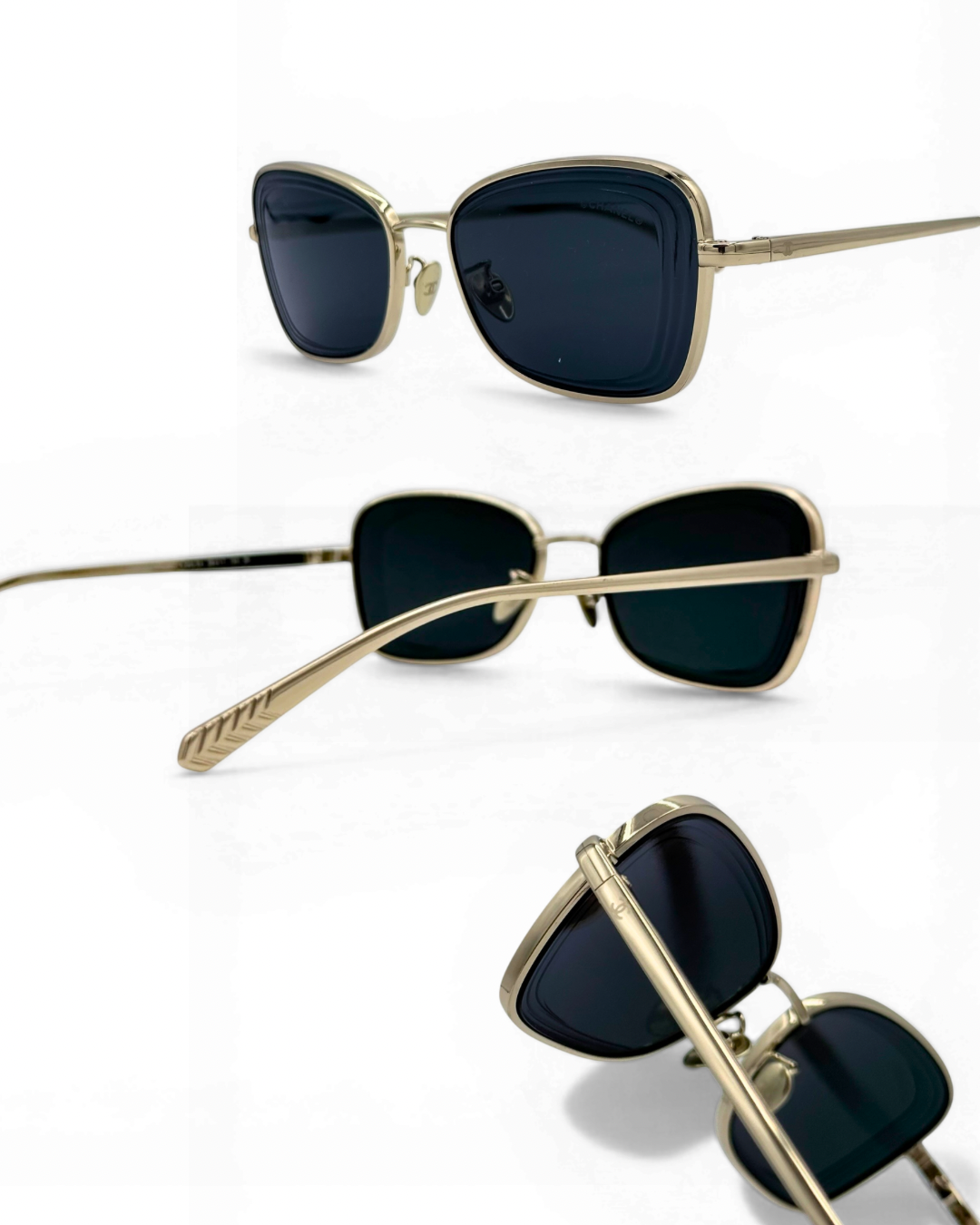 Chanel 4284 gold-black cat-eye sunglasses