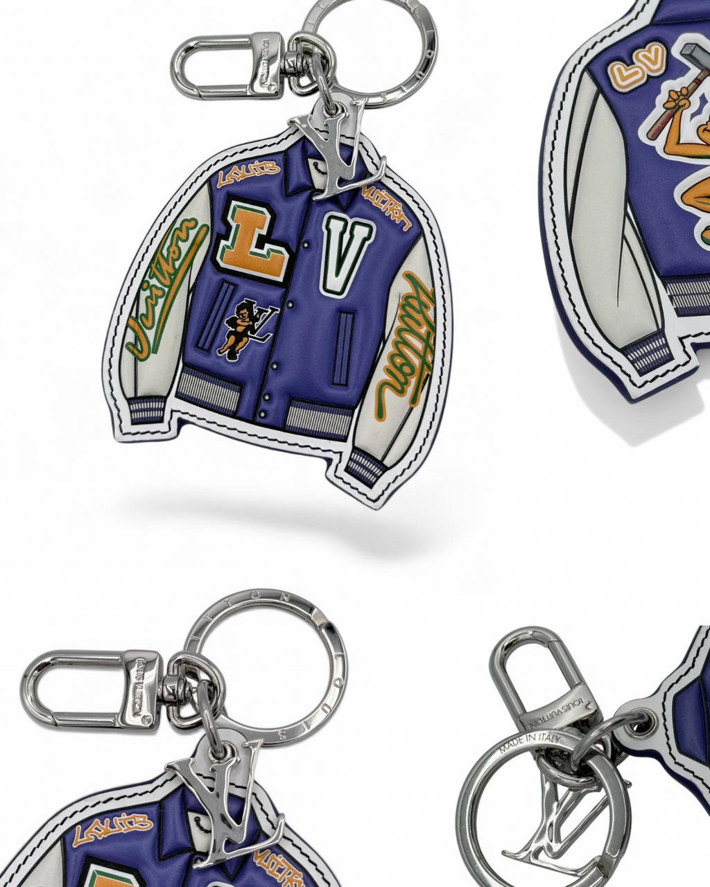 Louis Vuitton x Virgil Abloh: SS21 "Zoooom with Friends" Varsity Jacket Bag Charm
