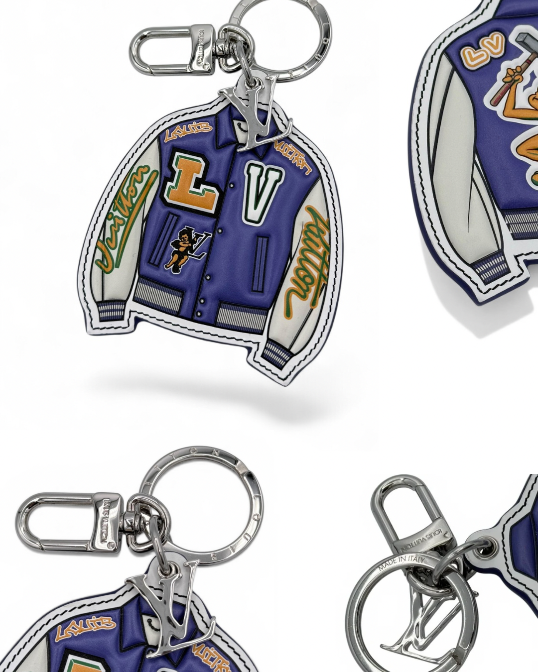 Louis Vuitton x Virgil Abloh: SS21 "Zoooom with Friends" Varsity Jacket Bag Charm