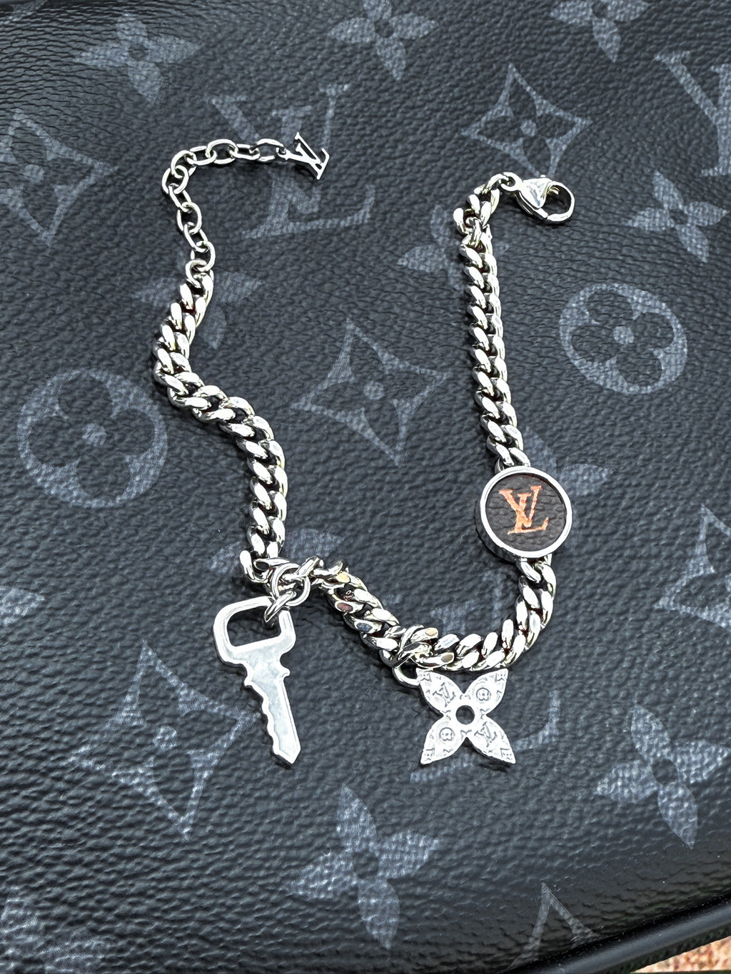 Louis Vuitton silver tone bracelet